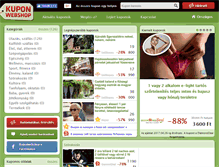 Tablet Screenshot of kuponwebshop.hu